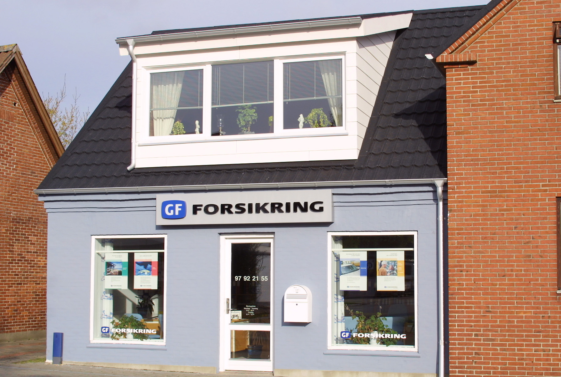 GF Forsikring kontor i murstensbygning